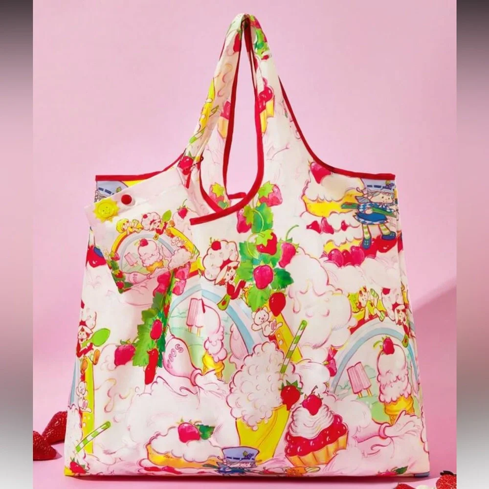 Cute & Sweet Strawberry Shortcake Graphic Print Tote Bag NEW 🏷️